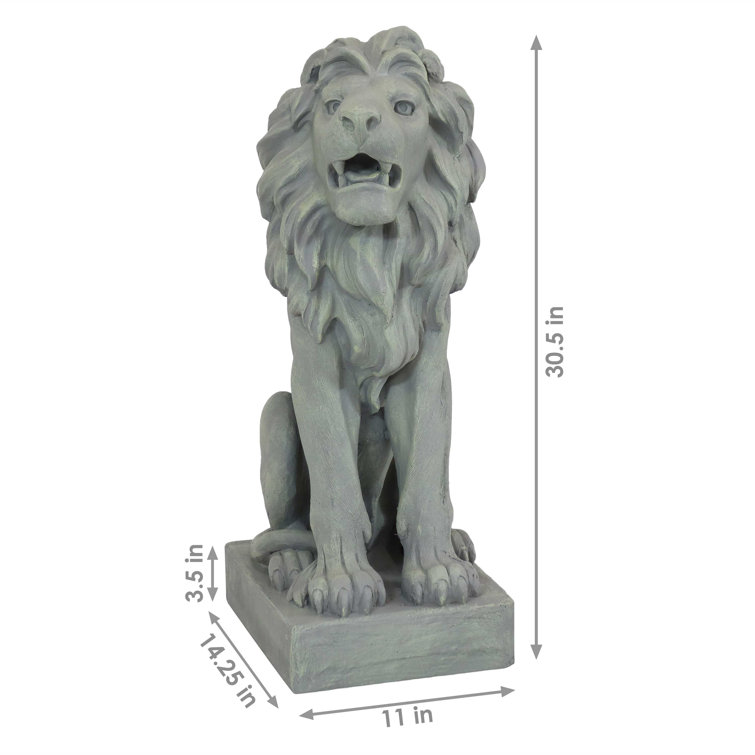 Astoria Grand Lael Noble Beast Sitting Lion Statue Reviews Wayfair