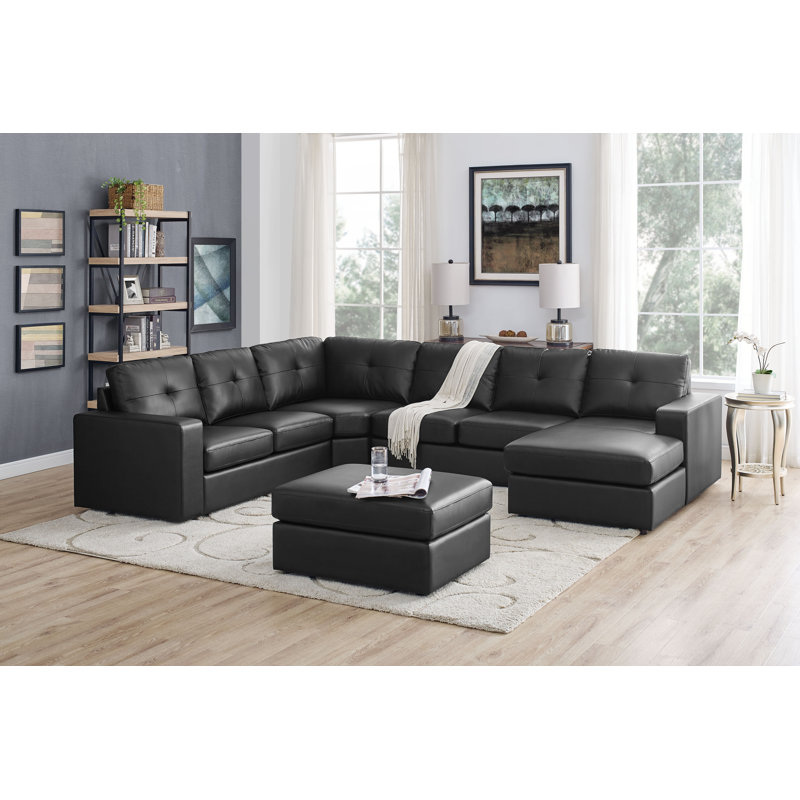 Ebern Designs Auton 5 Seater Right Hand Facing Sectional Sofa With Ottoman Wayfair