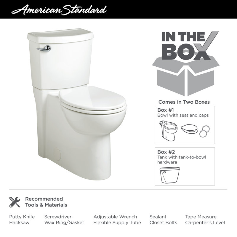 American Standard Cadet 1 28 Gpf Water Efficient Round Two Piece