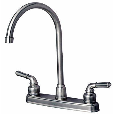 Lagunabrass Rv Mobile Home Double Handle Kitchen Faucet Finish