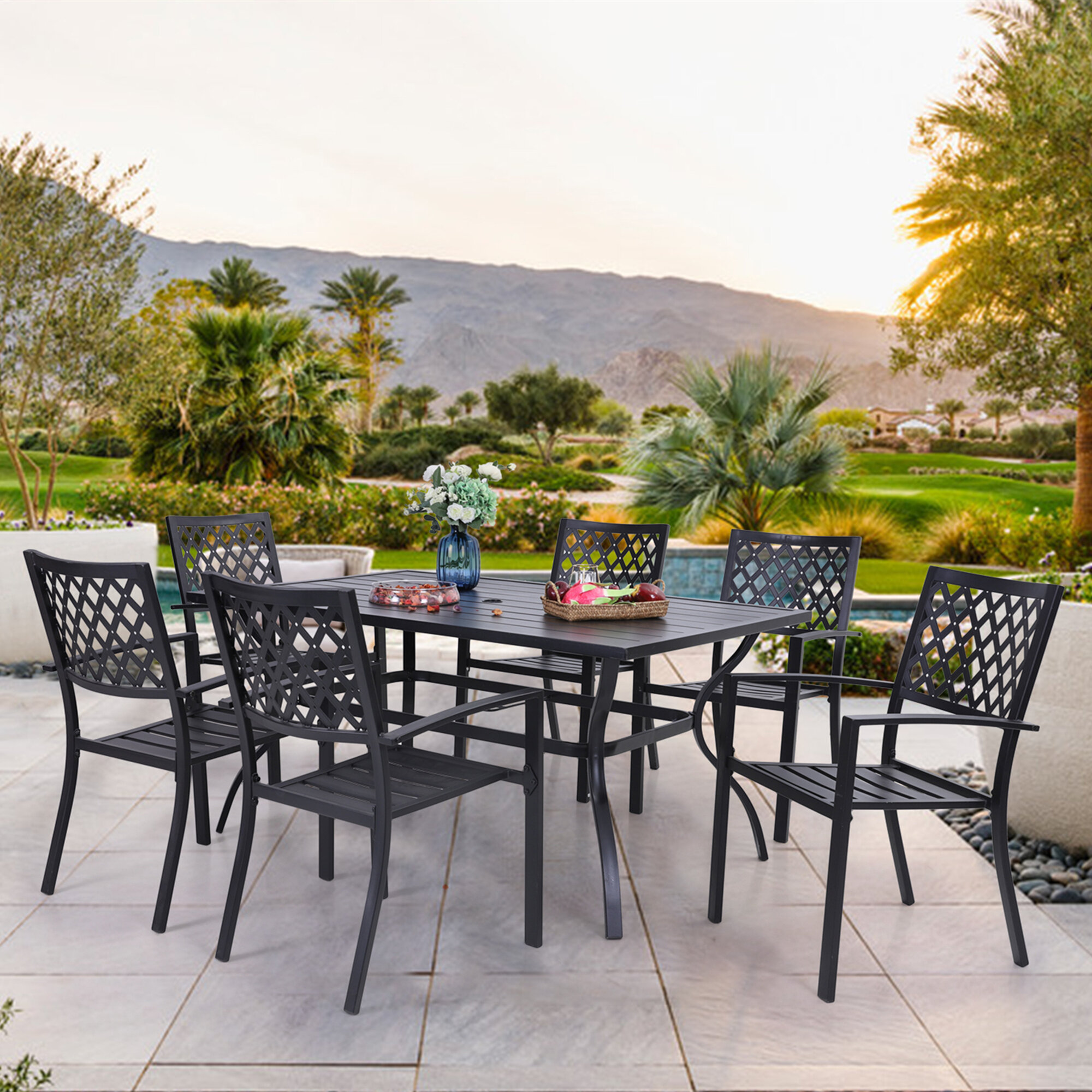 Umbrella Hole Patio Dining Sets You Ll Love In 2021 Wayfair