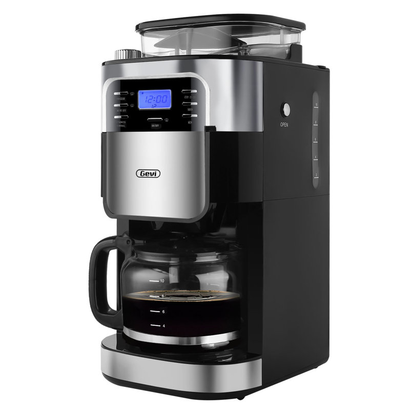 GEVI 10Cup Brew Automatic Digital Drip for Kitchen and Office Coffee