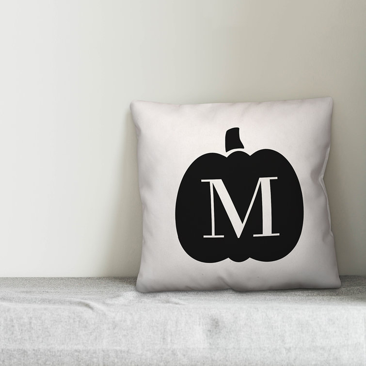 monogram throw pillow