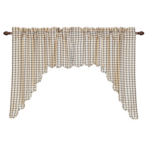 Patterson Scalloped Swag Curtain Valance (Set of 2)