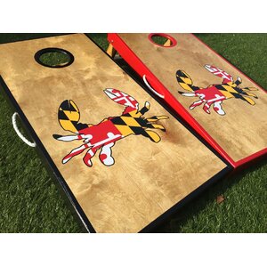 Maryland Crab Cornhole Board Set with Matching Toss Bags