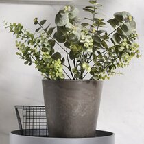 Window Box with Saucer,Office Desktop Potted Stand,Black,VF-0135B Vencer 12 Inch Modern Minimalist Ceramic Succulent Planter Pot