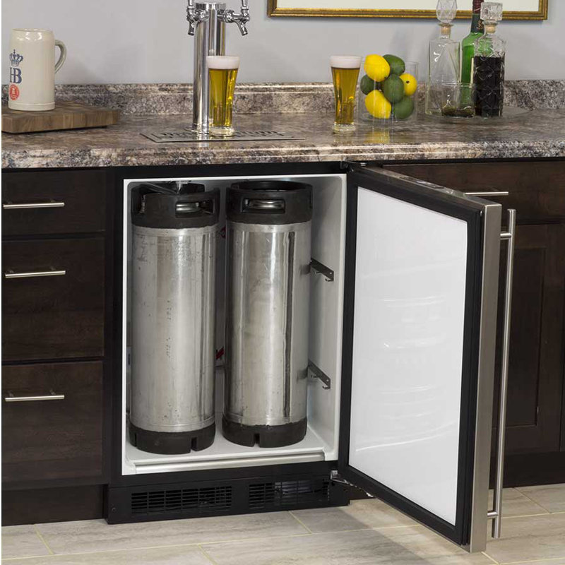 Marvel 5 7 Cu Ft Twin Tap Full Size Kegerator Wayfair