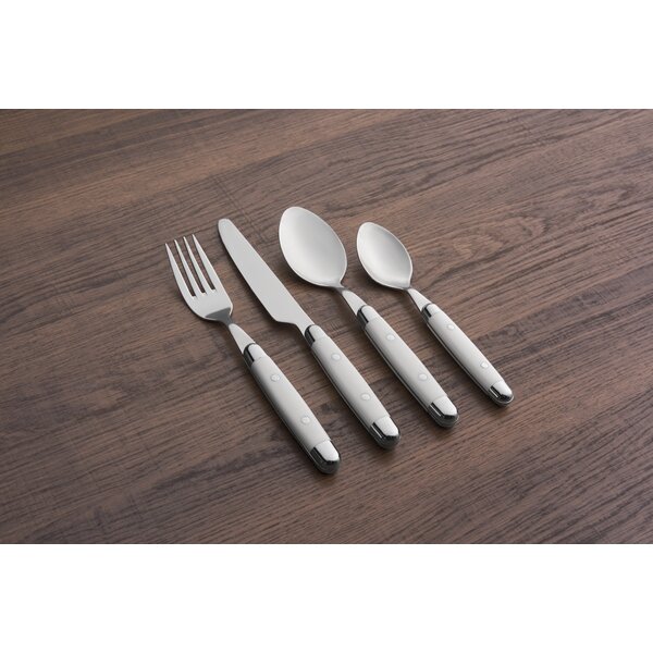 16-Piece Copper Flatware Cutlery Set Reflective Stainless Steel Silverware set 