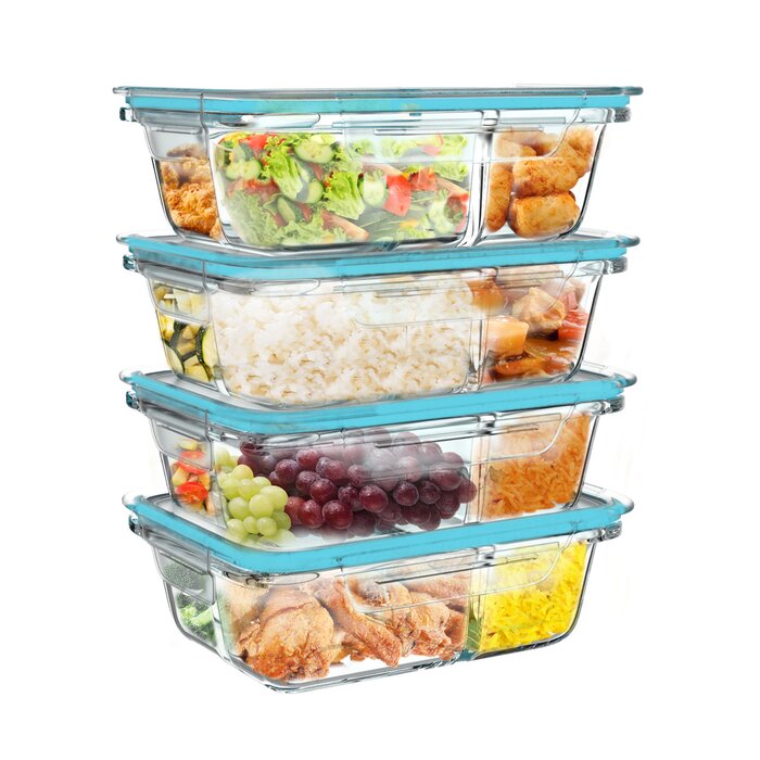 Rebrilliant 4-Pack Ryder Glass Container Food Storage Set