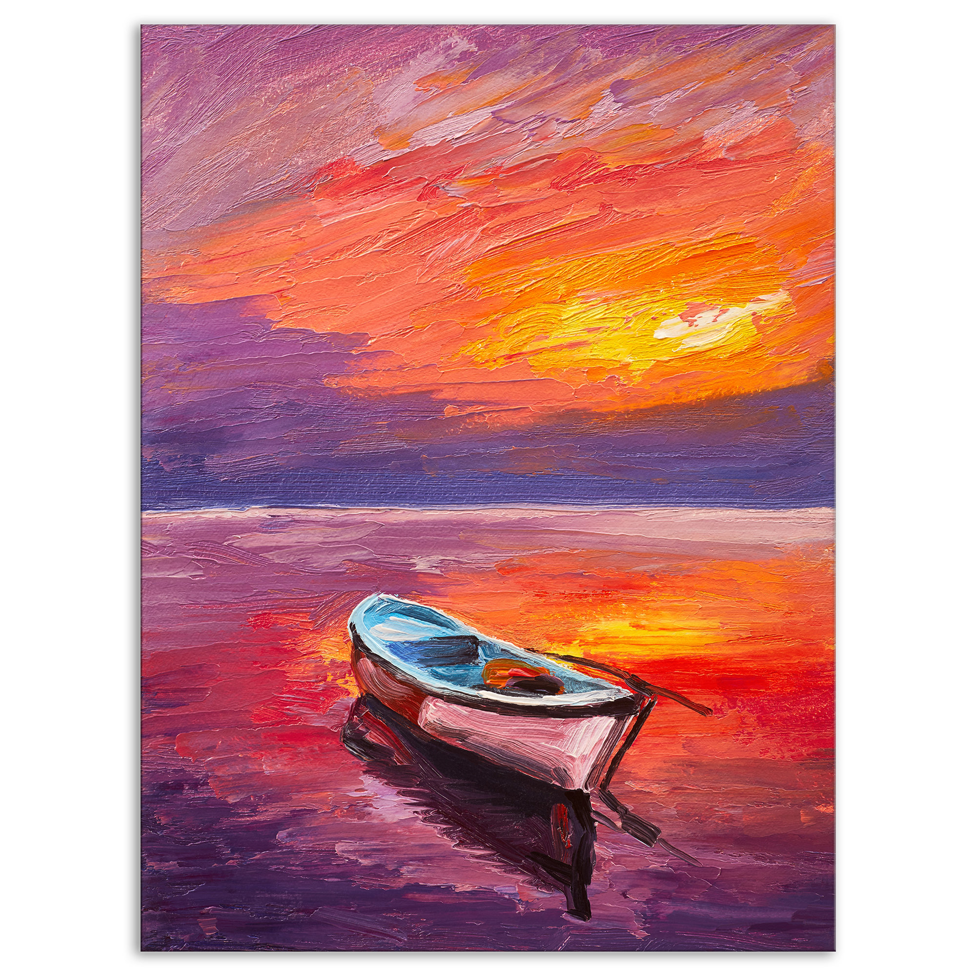 1593 Wall decor Poster Boats at sunset.Poetic Art Design.Home Room Home art