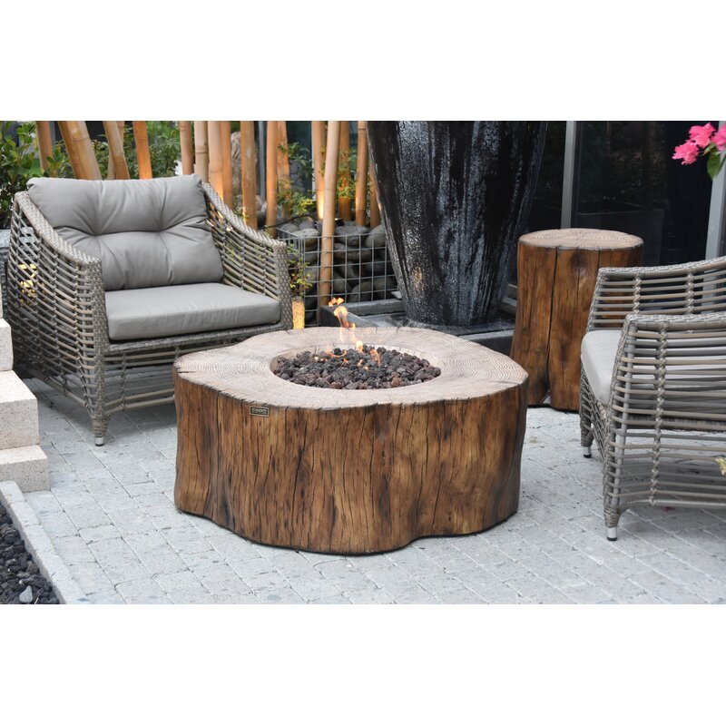 Elementi Manchester Concrete Gas Fire Pit Table Reviews Wayfair