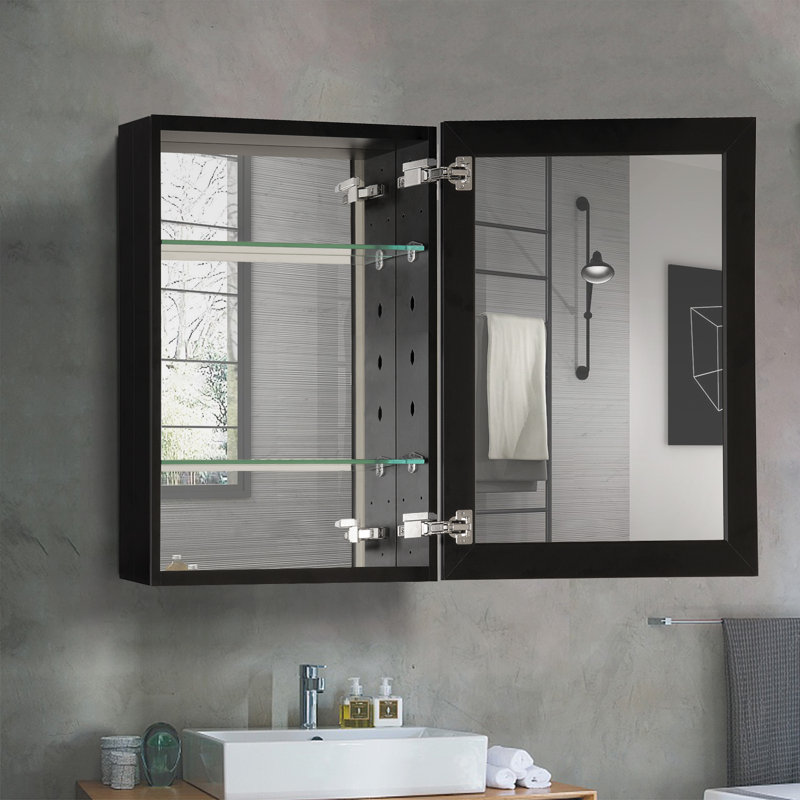 Ebern Designs Heverlee Recessed Or Surface Mount Frameless 1 Door