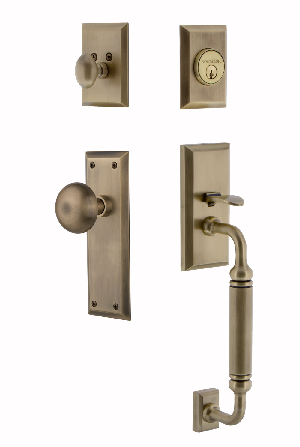 MORTISE LOCK PRIVACY LOCKSET WITH BRASS DOOR KNOBS WITH BRASS BASE VINTAGE STYLE 