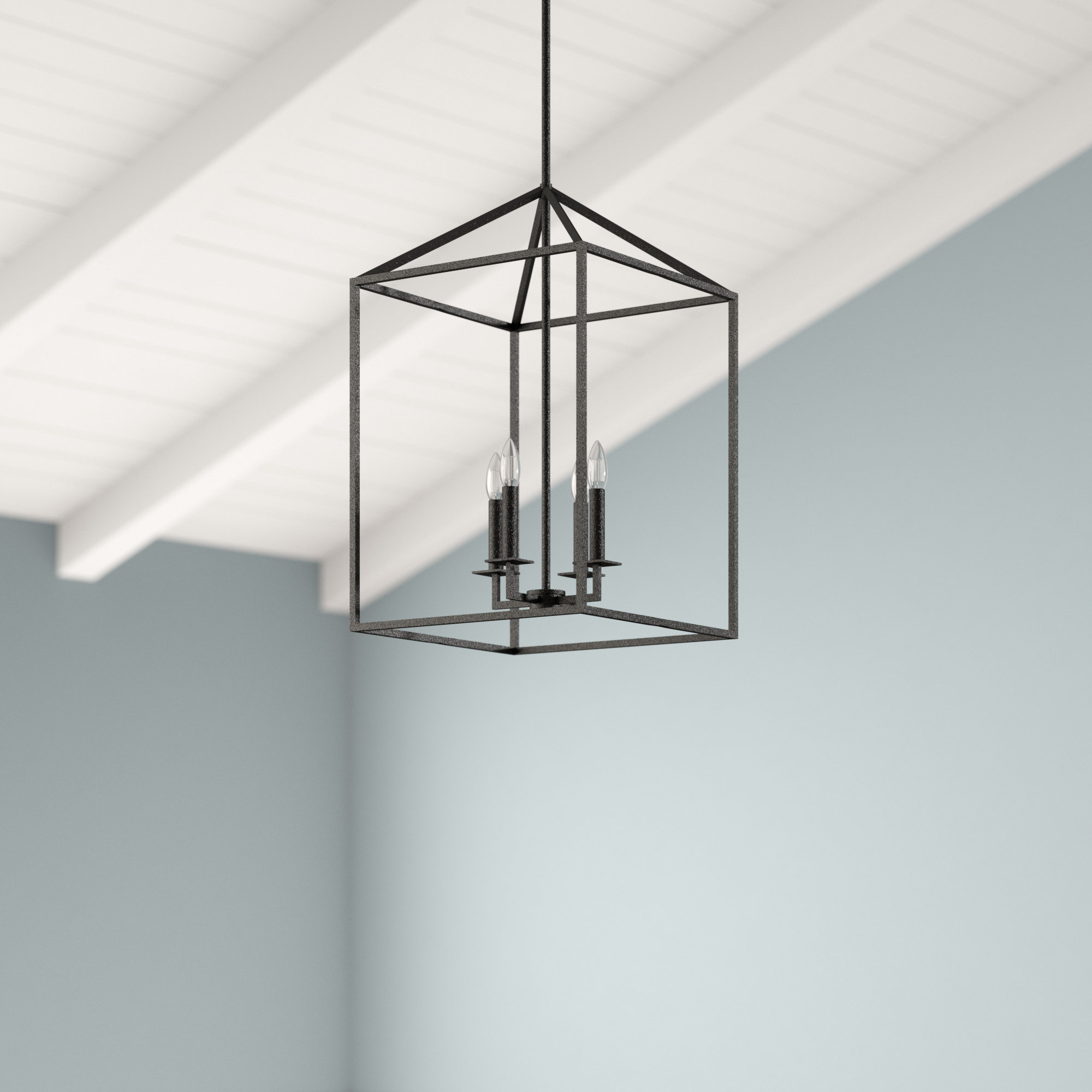 Odie 4 Light Lantern Square Rectangle Chandelier Reviews