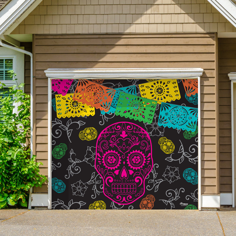 The Holiday Aisle Dia De Los Muertos Garage Door Mural Wayfair