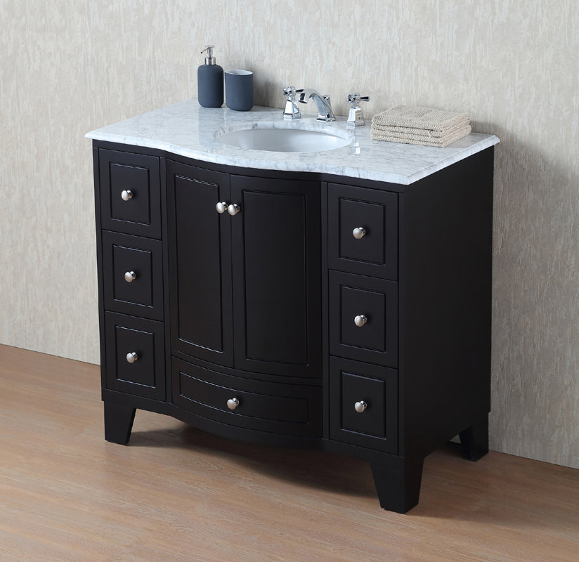 Annabelle 40 Inch Modern Bathroom Vanity Espresso Finish 40 bathroom vanity cabinet abella 40 inch modern white finish Annabelle 40 Inch Modern Bathroom Vanity Espresso Finish 40 bathroom vanity cabinet abella 40 inch modern white finish