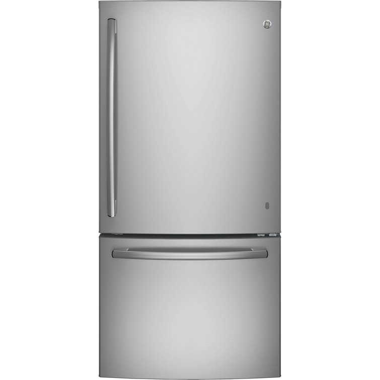 Ge Appliances 33 Energy Star Bottom Freezer 24 8 Cu Ft Refrigerator Reviews Wayfair