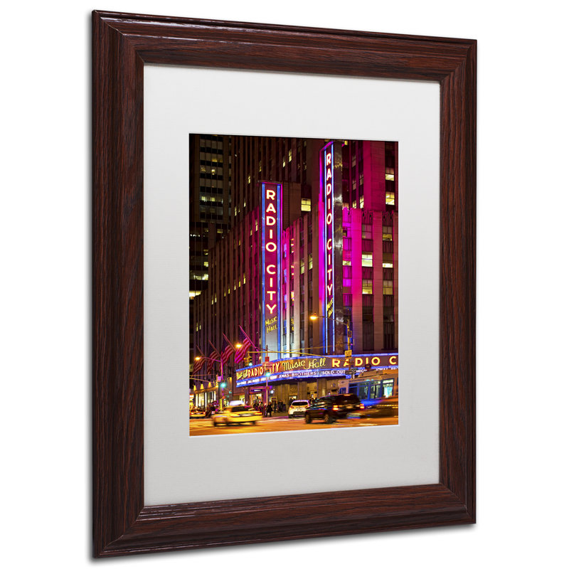 Trademark Art Night Walk In Manhattan By Philippe Hugonnard Framed Photographic Print On Canvas Wayfair
