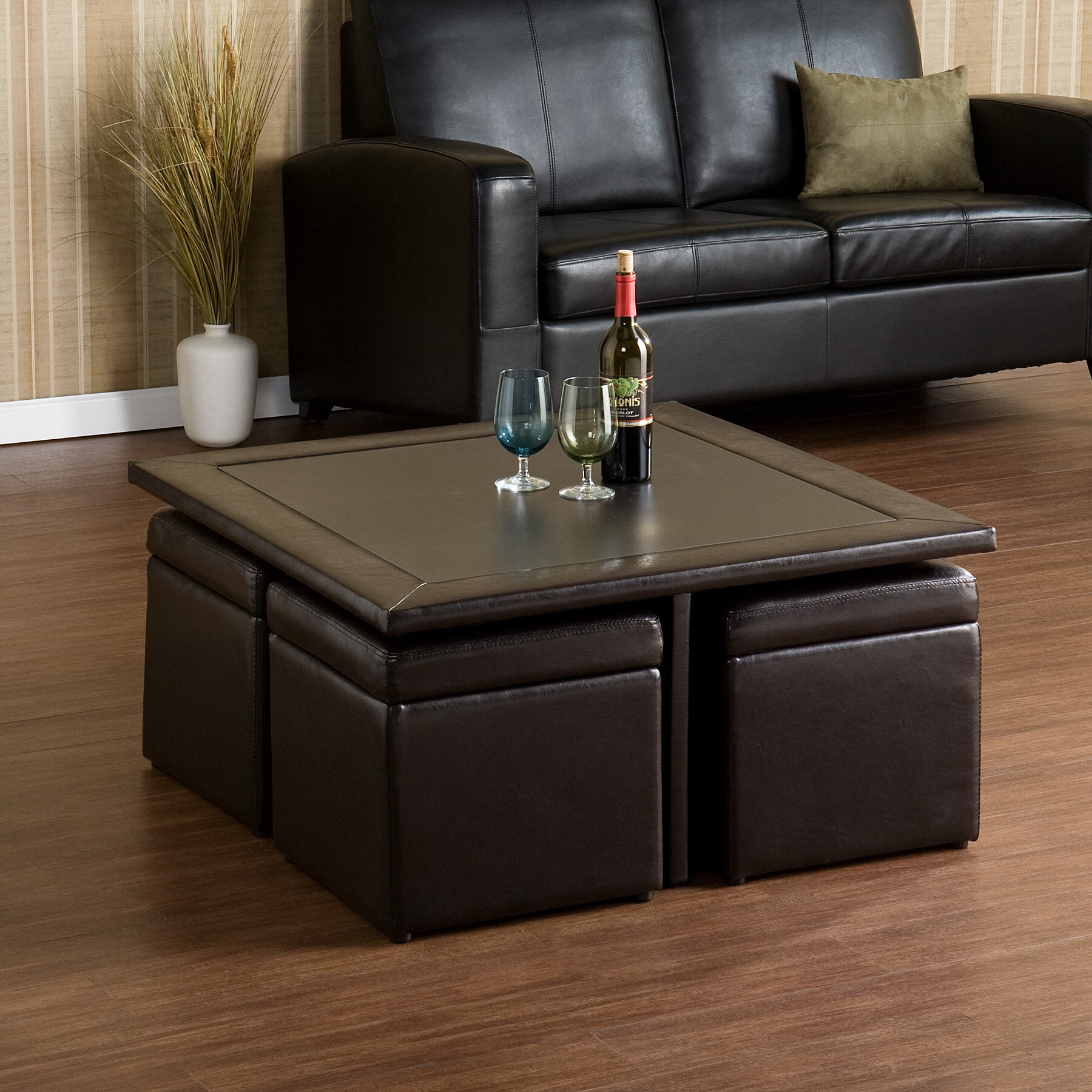 Rithland Pedestal Coffee Table with Storage