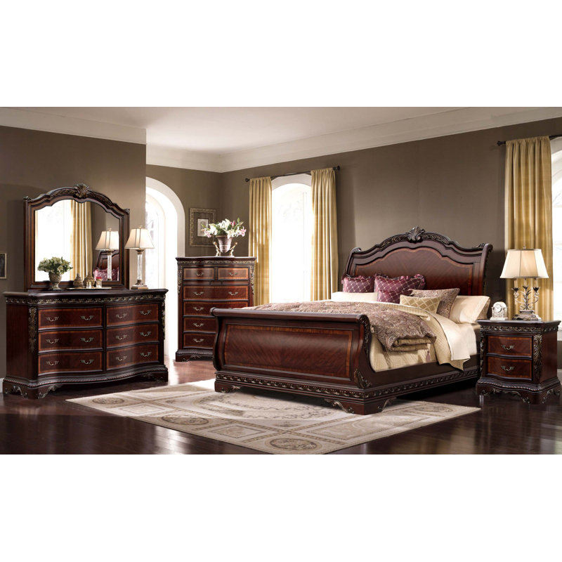 Astoria Grand Muni Queen Sleigh 4 Piece Bedroom Set Reviews