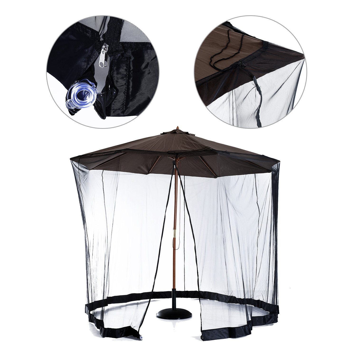 Red Barrel Studio Tousignant Outdoor Patio Umbrella Table Screen Mosquito Bug Netting Reviews Wayfair Ca