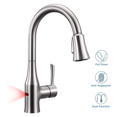 Automatic High Arc Pull Out Touchless Single Handle Kitchen Faucet Anza