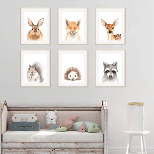 7 Style Choices Tribal Woodland Animals Nursery Wall Decor Prints Teepee Fox 