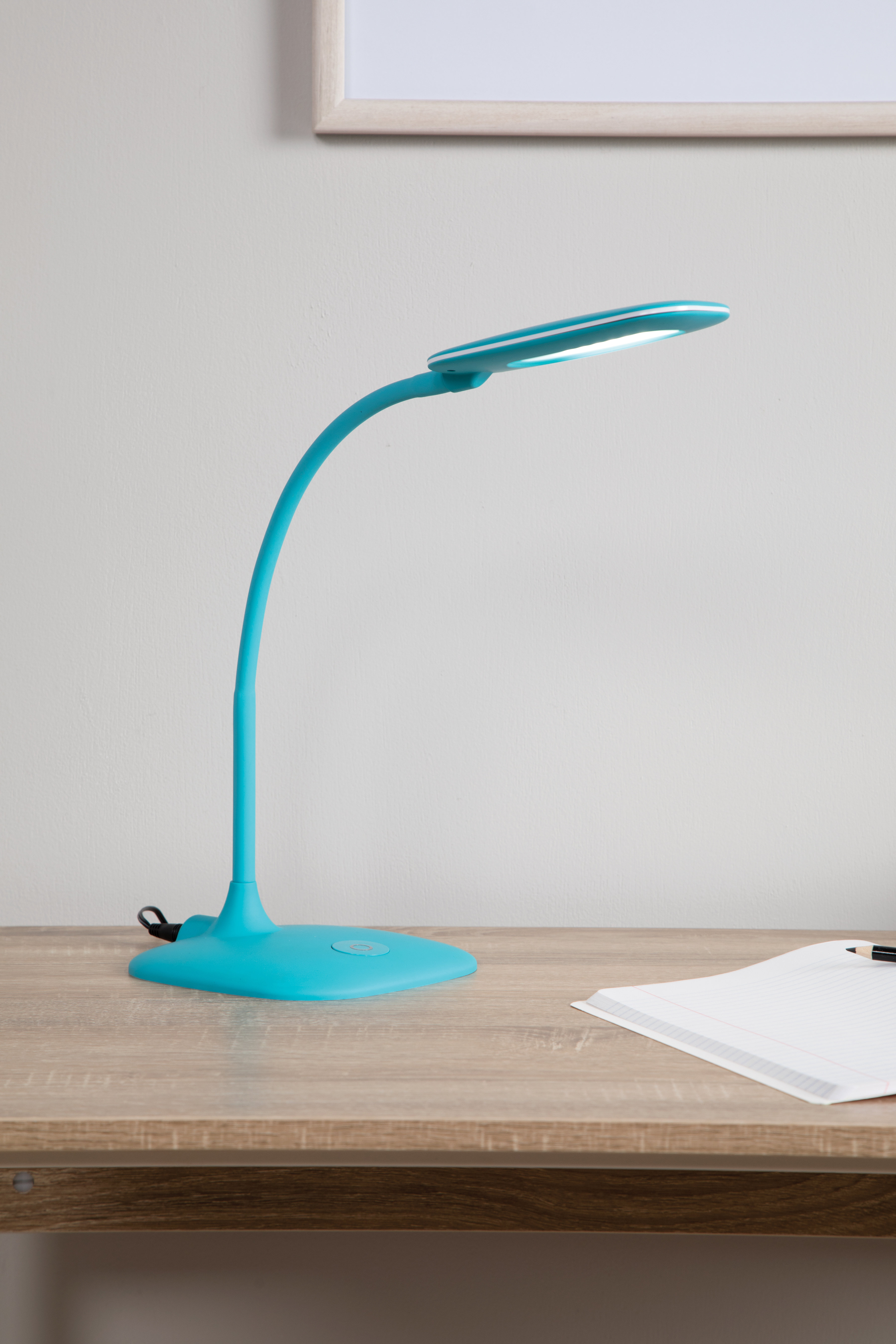 teal desk lamp