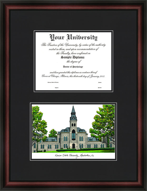 Campus Images NCAA Kansas State Wildcats Tassel Box and Diploma Frame