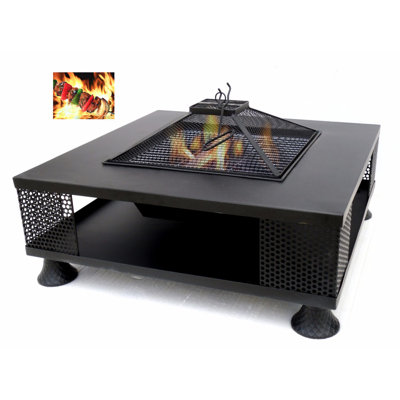 Fiery Cast Iron Wood Burning Fire Pit Benzara Fiery Cast Iron Wood Burning Fire Pit Benzara