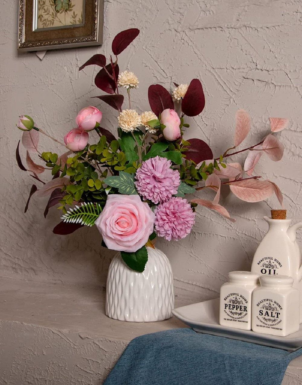 Artificial Fake Silk Flower for Flower Arrangement Home Wedding DIY Decoration 
