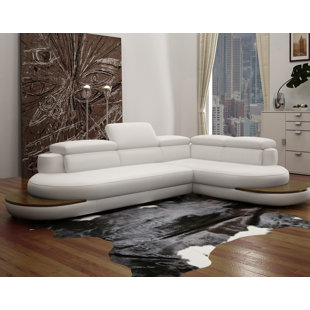 Coalpit Heath Leather Sectional by Orren Ellis Wonderful