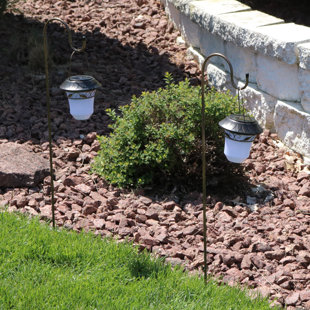 Solar Patio Lanterns Wayfair Ca Lought Elegant Solar Outdoor Hanging Lantern Pathway Light Set Of 2