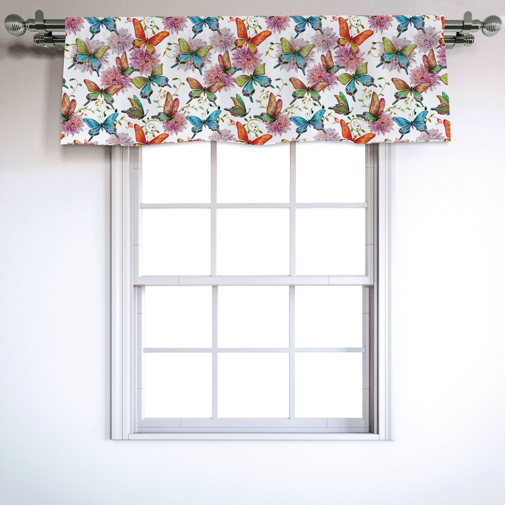 East Urban Home Butterfly 54 Window Valance Wayfair