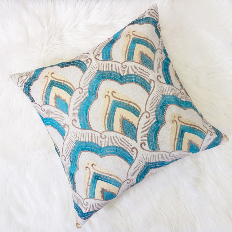 unique embroidered throw pillows