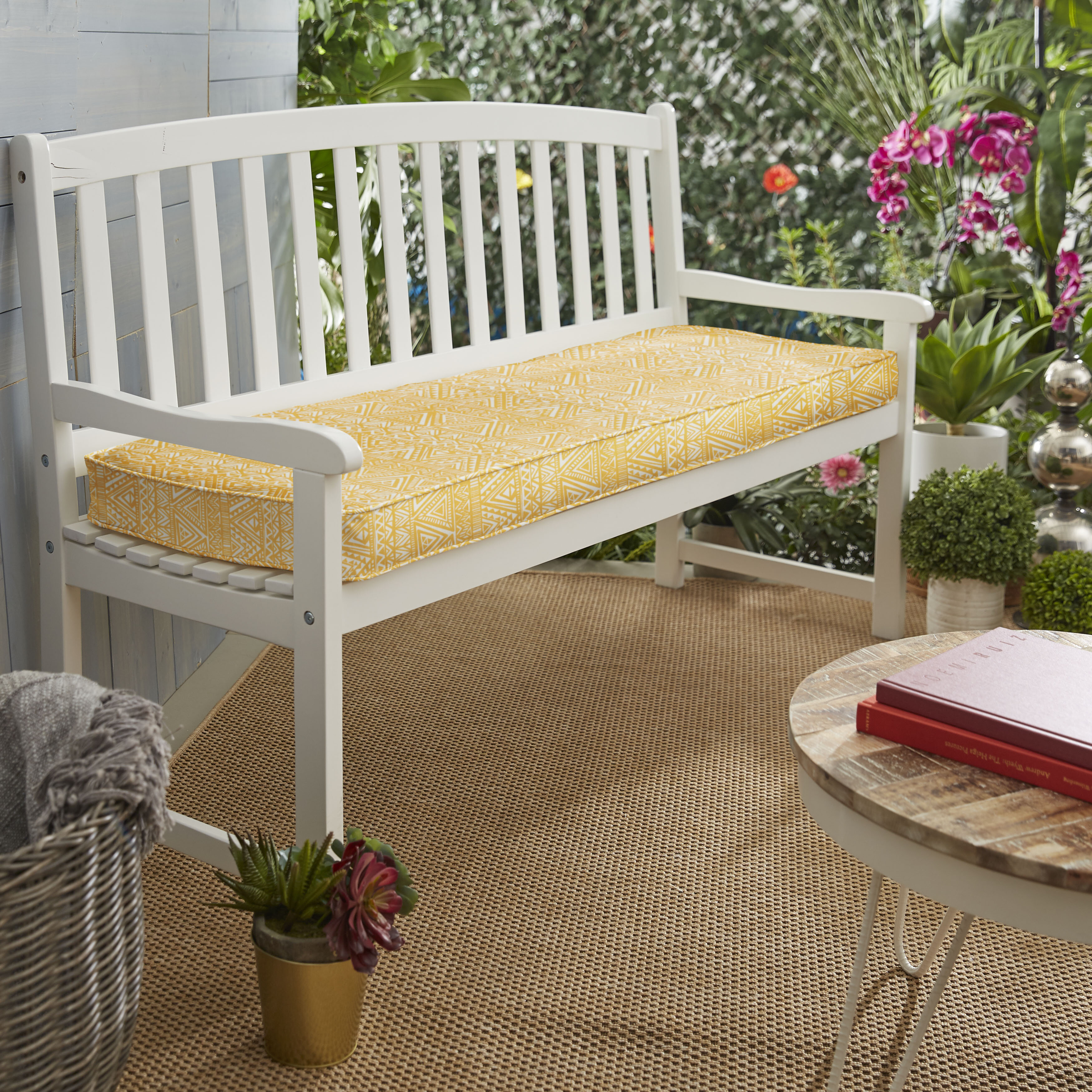 outdoor bench seat cushion covers