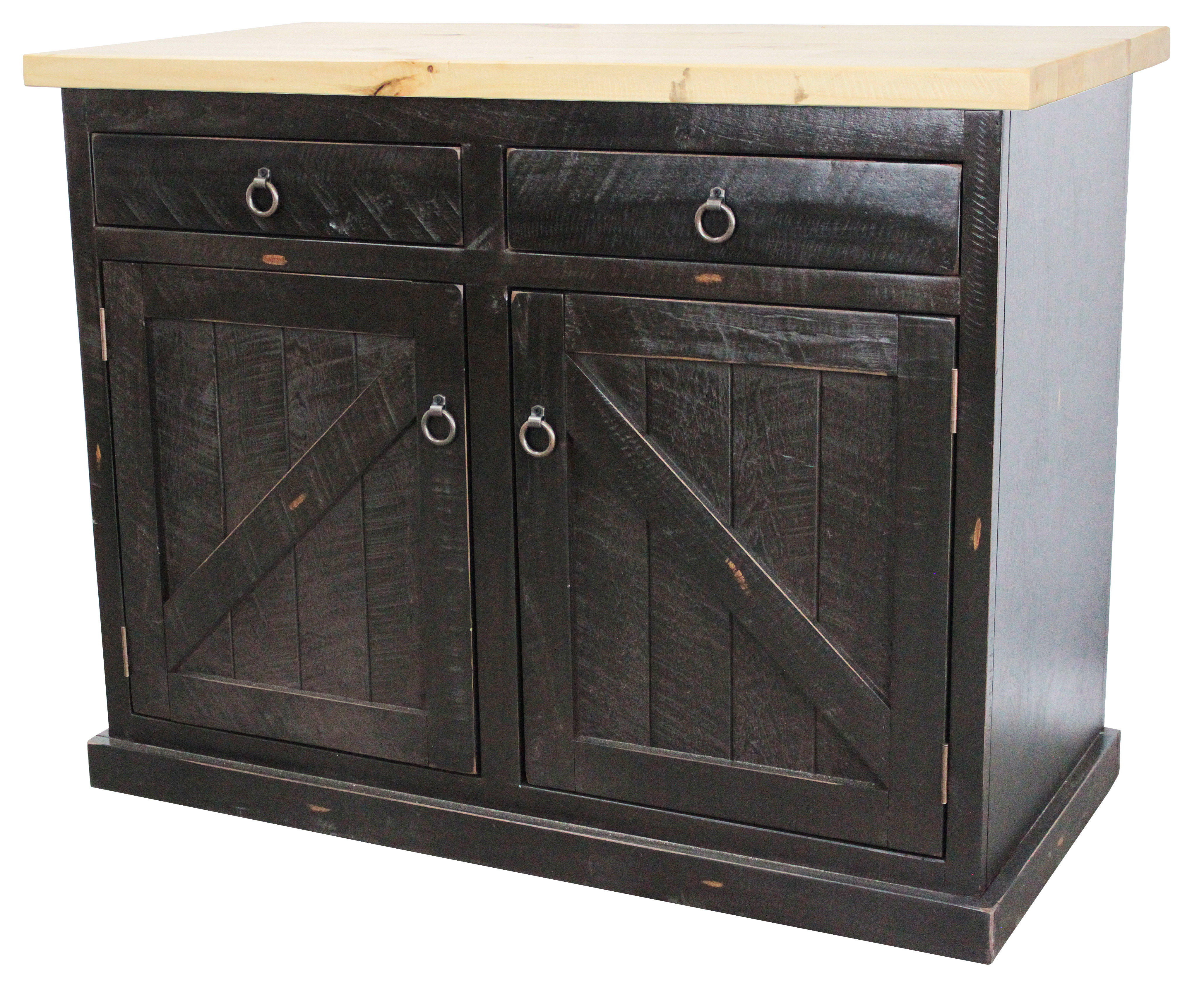 Susanna Rustic Kitchen Island with Butcher Block Susanna Rustic Kitchen Island with Butcher Block