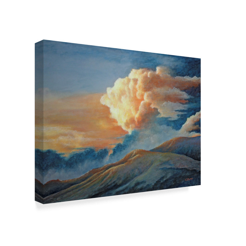 Millwood Pines Mountain Sunrise Clouds Acrylic Painting Print On