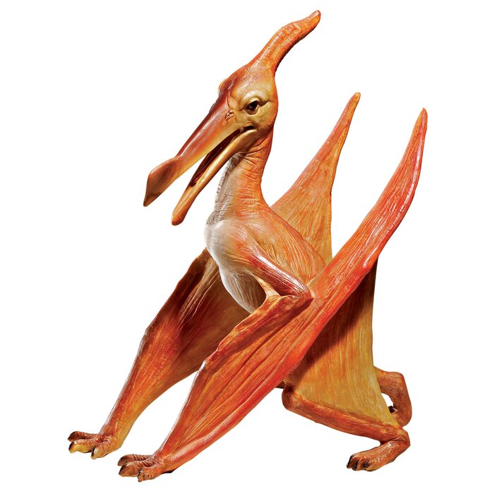 Scaled Jurassic Pterodactyl Dinosaur Statue - 