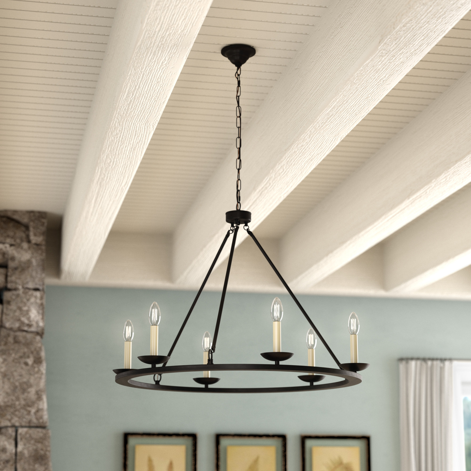 Gracie Oaks Stony Creek 6 Light Wagon Wheel Chandelier Reviews Gracie Oaks Stony Creek 6 Light Wagon Wheel Chandelier Reviews Wayfair