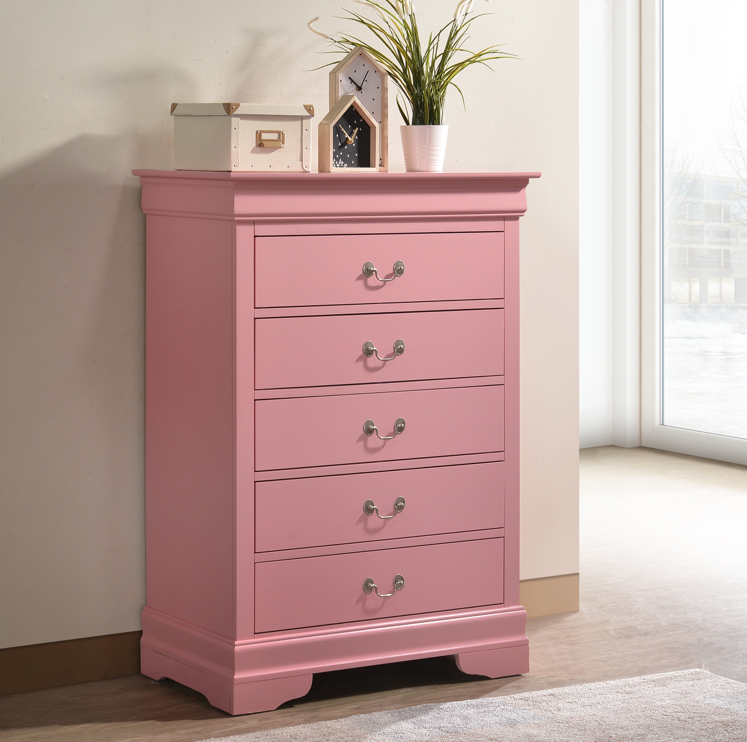 girls pink dresser