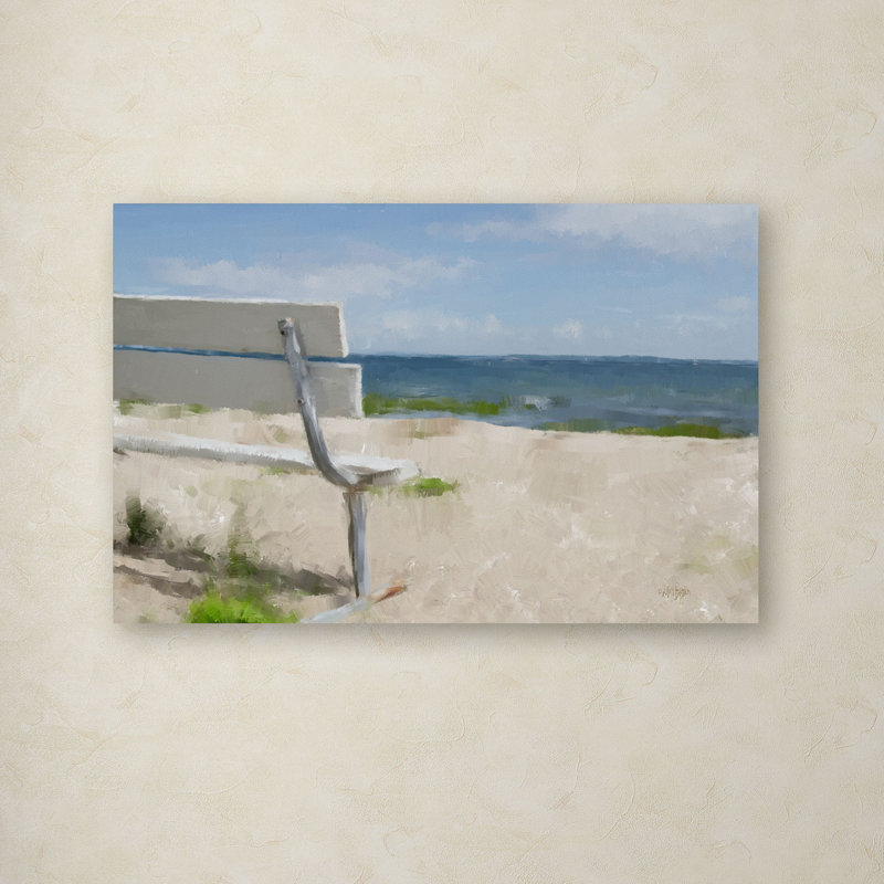 Trademark Art Beach On Long Island Sound By Lois Bryan Painting