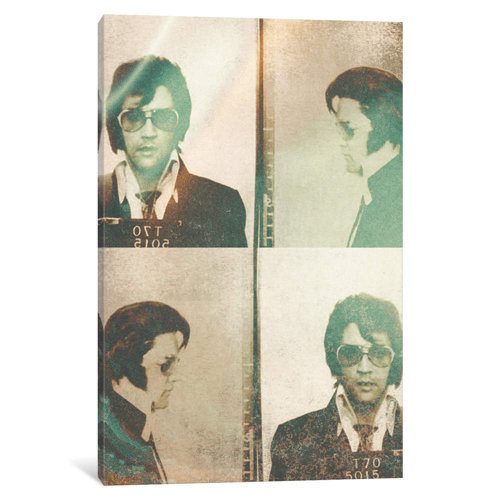 'Elvis Presley' Graphic Art on Wrapped Canvas East Urban Home Size: 101.6cm H x 66.04cm W x 1.91cm D