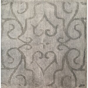Hand-Knotted Light Silver Area Rug