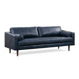 Dark Blue Leather Sofa Wayfair