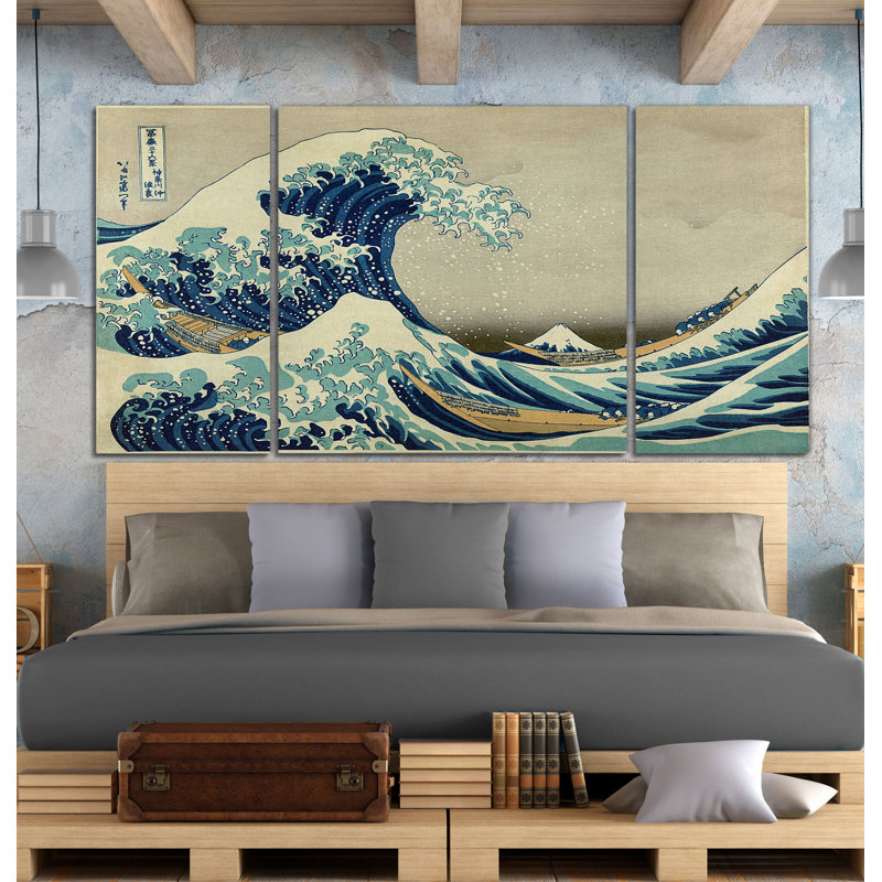 World Menagerie A Premium The Great Wave Painting Multi Piece