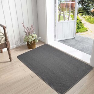 Floor Mat for Entry Rubber Door Mat for Indoor Outdoor Patio 35"x23" Grey 