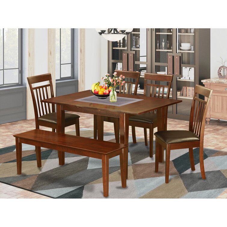 Lark Manor Adonica Butterfly Leaf Solid Wood Dining Set And Reviews Wayfair 6931