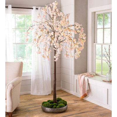6' Lit Faux Weeping Cherry Tree