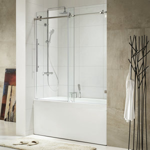 Trident 60'' x 62'' Single Sliding Frameless Tub Door